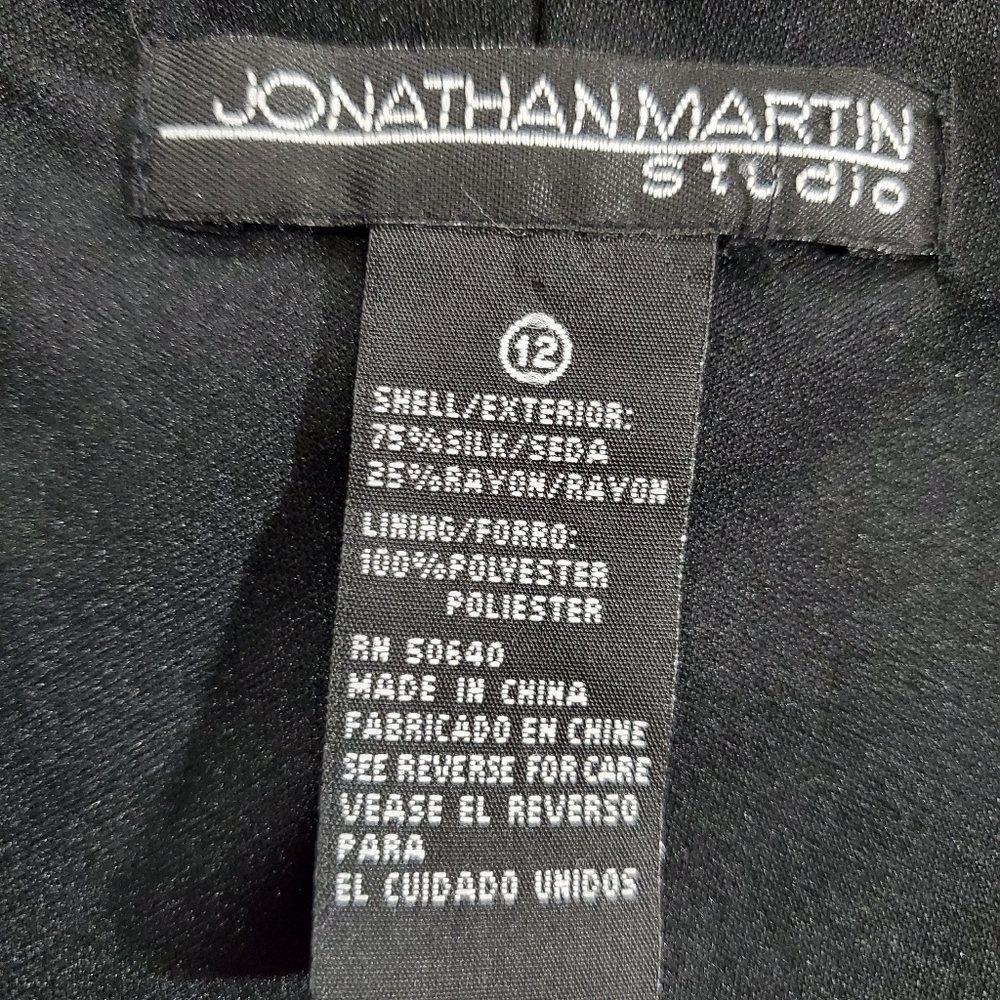 STUNNING Johnathan Martin Silk Black Dress - Picture 10 of 10